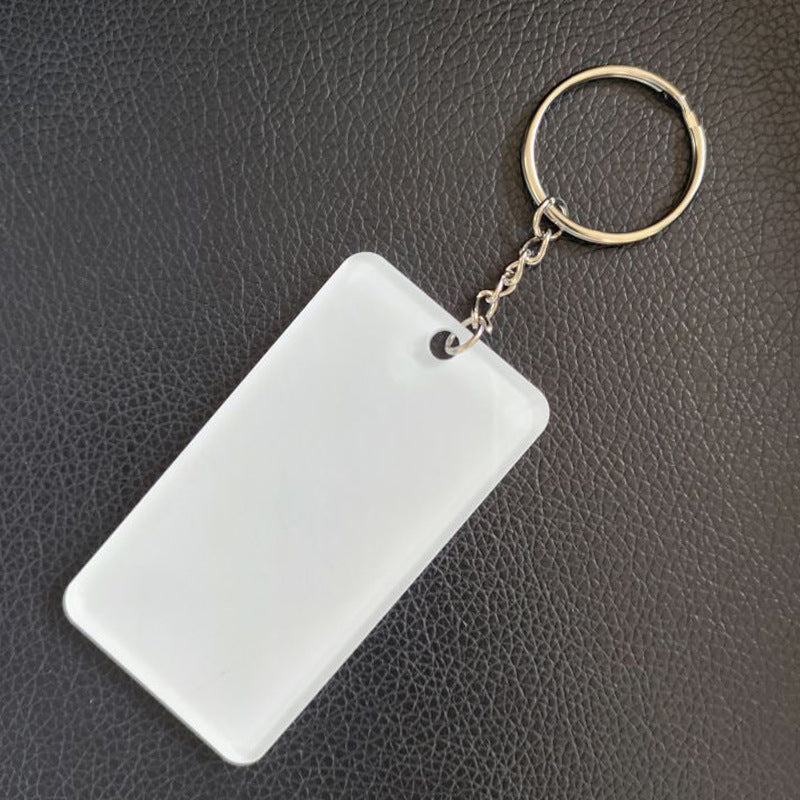 Rectangle Shape Metal Keychain